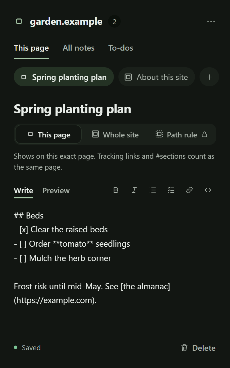 Annotiv in dark mode